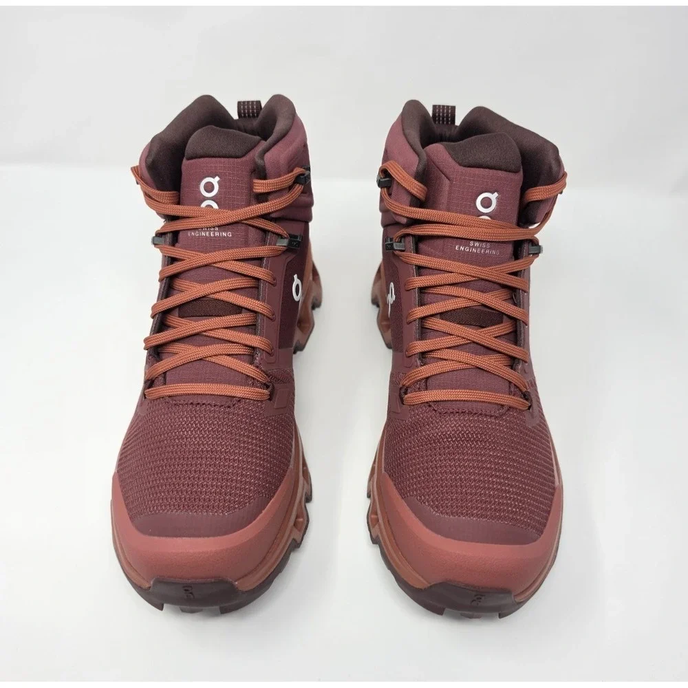 On Cloudrock 2 Waterproof Women's 9.5 Hiking‎ Boot Beet/Auburn
